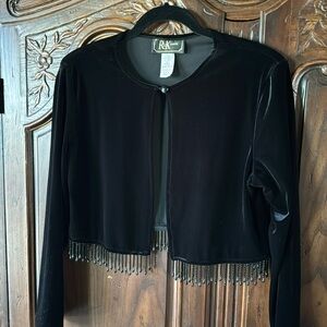 Vintage Velvet Dress Evening Formal Jacket for Women